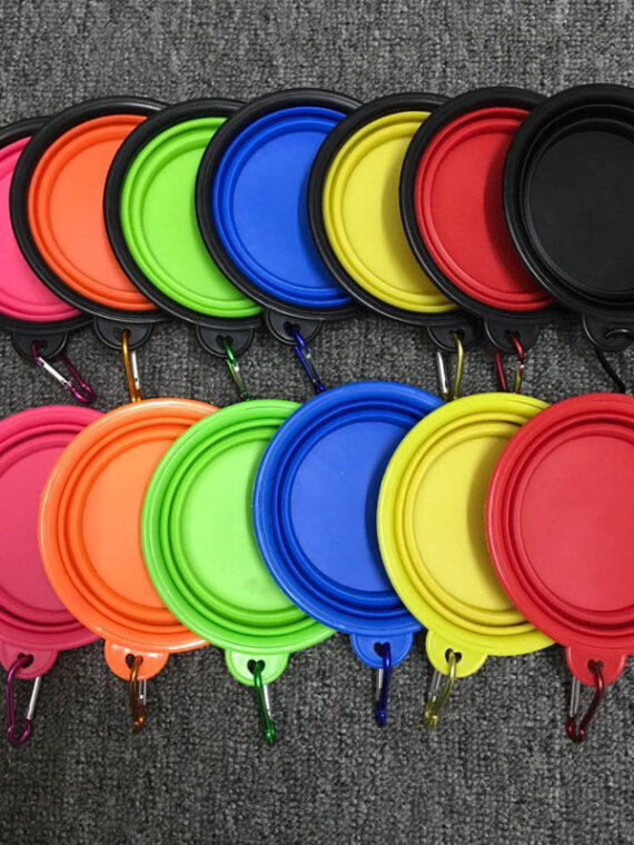 Folded Silicone Pet Dog Bowl