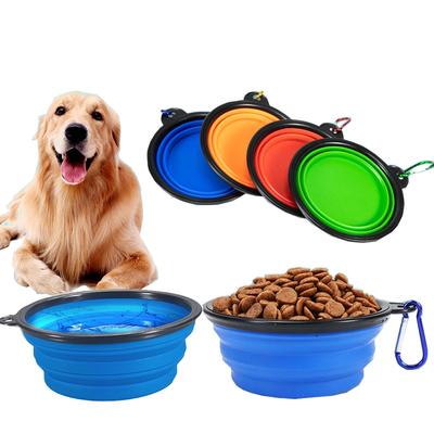 Folded Silicone Pet Dog Bowl