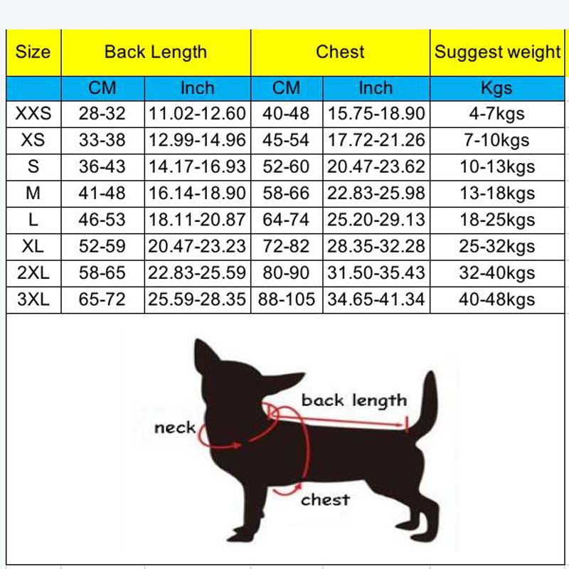Warm Cotton Sweater Clothes for Small, Medium, and Large Dog
