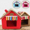 Removable and Washable House Tent Dog Bed