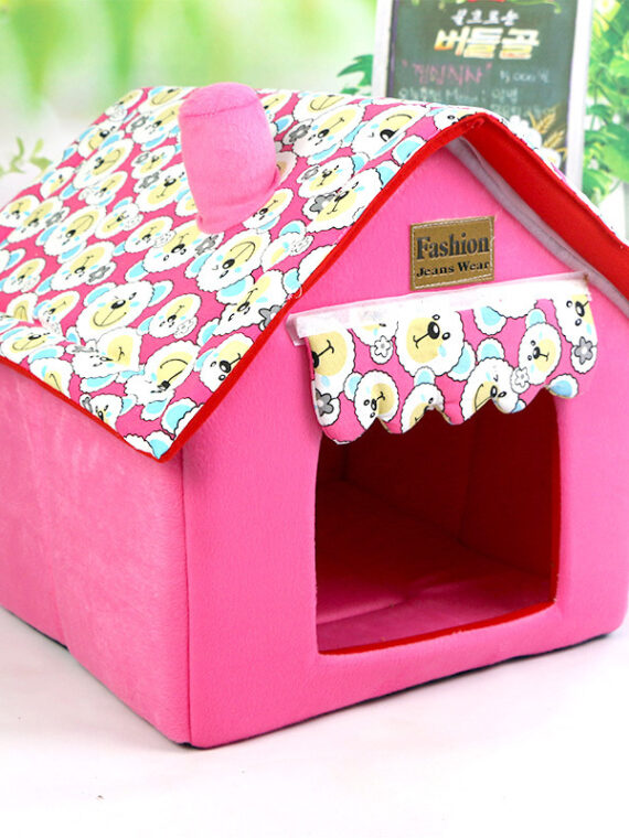 Removable and Washable House Tent Dog Bed