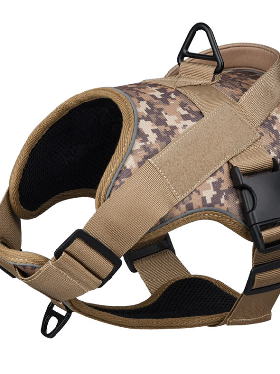 Tactical Dog Harness Adjustable Pet Working Training Military Service Vest Reflective Dog Harness For Medium Large Dogs Hiking