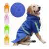DogMEGA Reflective Dog Raincoat 5 Colors 8 Sizes
