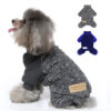 Warm Autumn and Winter Jumpsuit for Pet Dogs in Blue or Gray