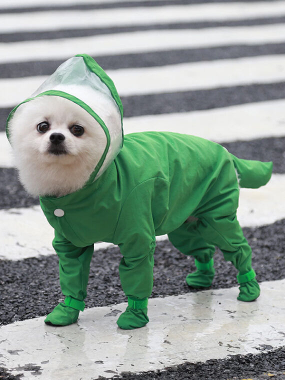 Dog Raincoat with Hood – Full Cover
