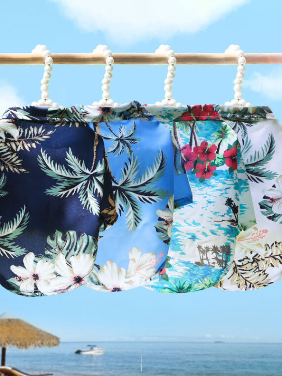 Hawaiian beach-style T-shirt for dogs