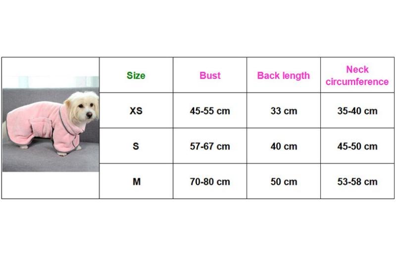 Absorbent Bathrobe For Dog - Many Cute Pastel Colors Absorbent Bathrobe For Dog - Many Cute Pastel Colors