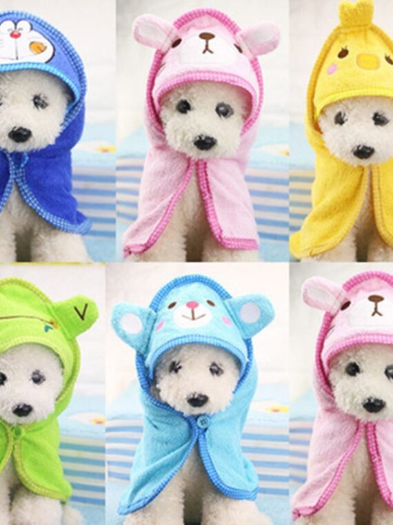 Cute Animal-style Bath Towel For Dogs