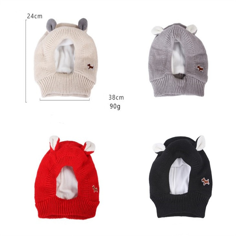 Warm Knitted Hat With Ear Cover For Dogs