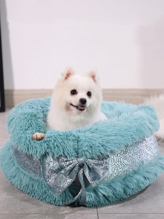Princess Bed With A Cute Bow For The Dog