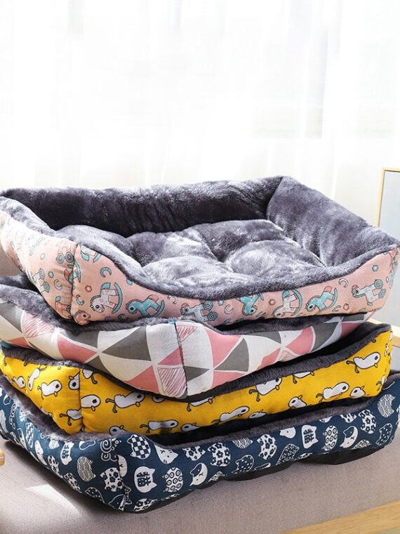 Comfortable Bed For Dogs - Cute Cartoon Pattern
