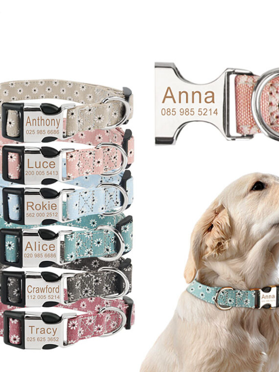Accessories For Dog - Cute Chrysanthemum Pattern Collar