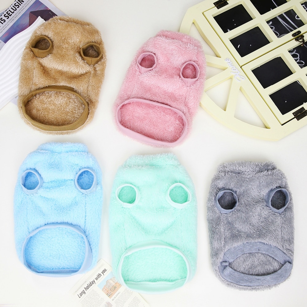 Dog Winter Clothes - Soft Coral Fleece Sweater