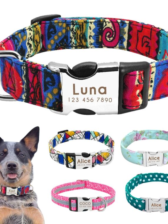 Cute Collar With Many Different Patterns For Dog