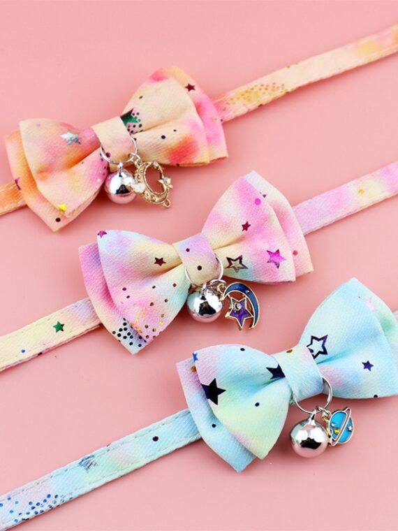 Cute Bow Collar With A Small Bell For Dog