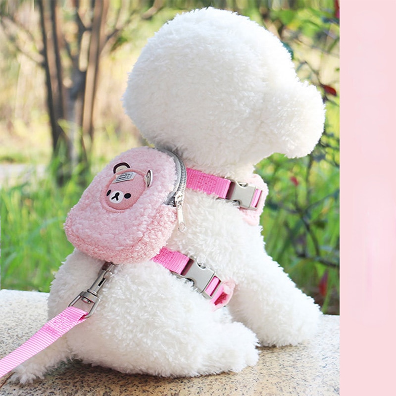 Convenient Backpack Harness With Leash For Dog
