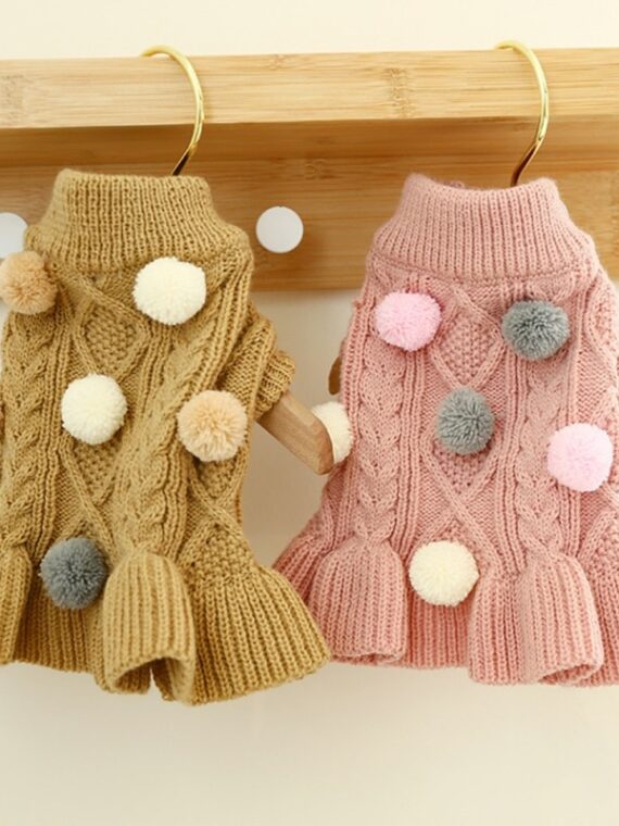 Warm Winter Dress With Many Cute Decorative Accessories