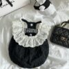 Cute Dress For Dogs With Black And White Color