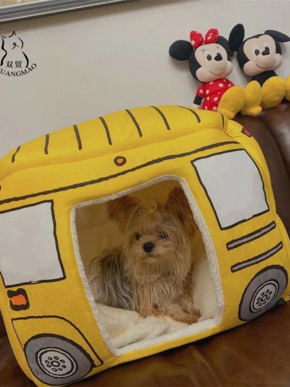 Dog Yellow House - Foldable Bus Style