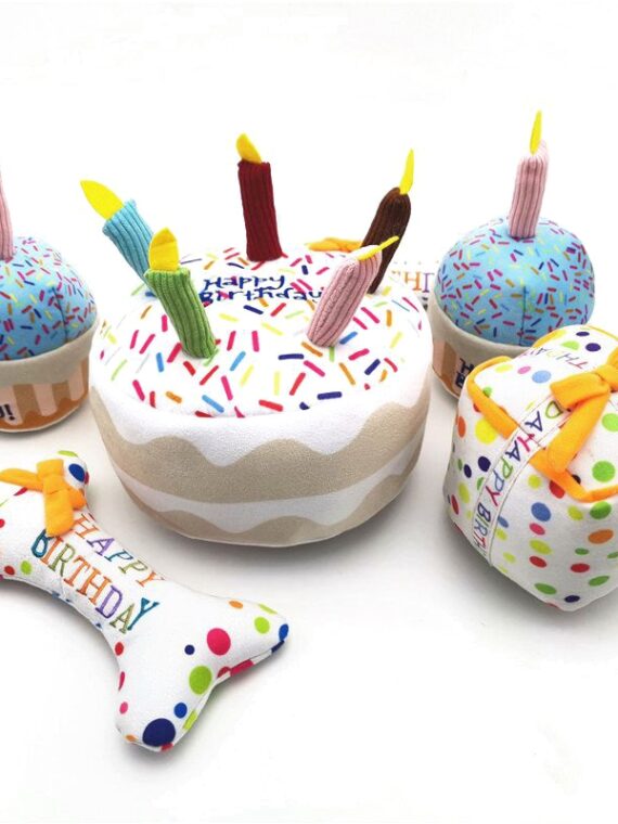 Plush Birthday Cake For Dog
