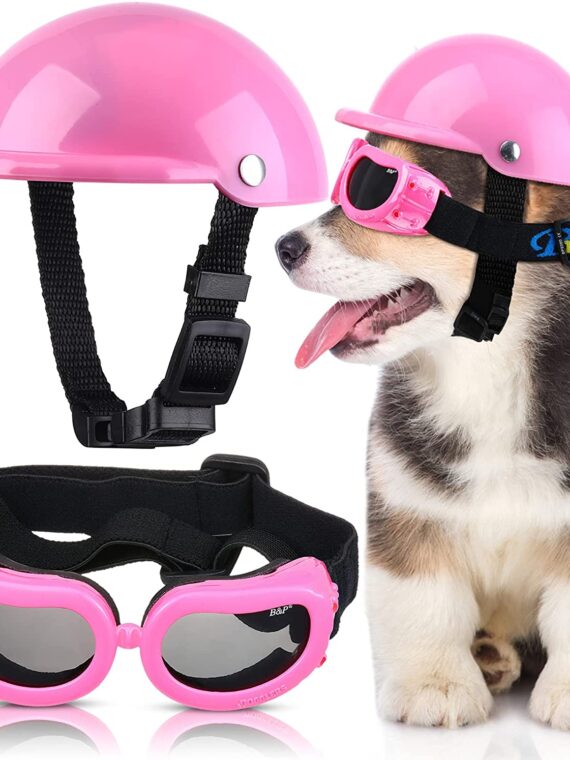 Dog Sunglasses & Helmet Set for Safe and Stylish Outings