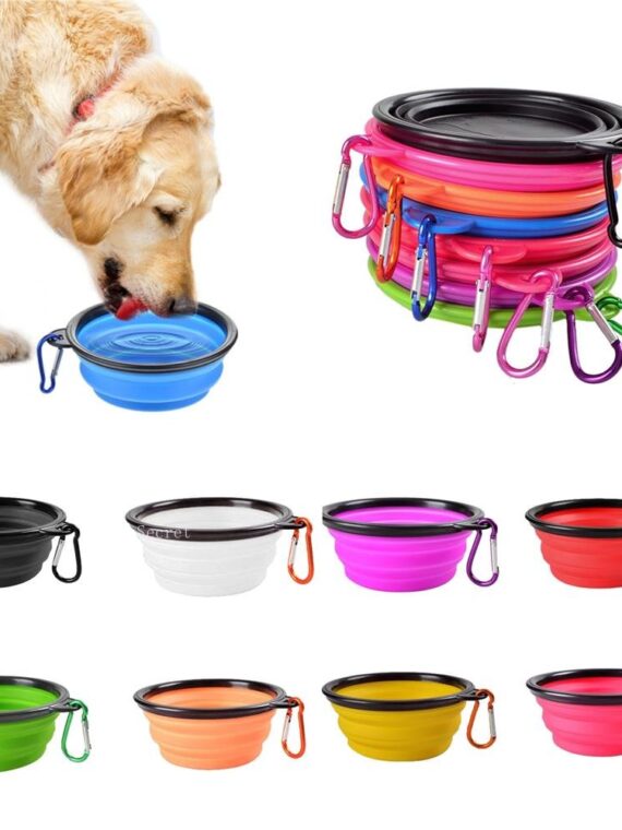 Foldable Food And Water Silicone Bowl For Dog