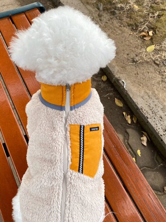 Dog Warm Zipper Coat In Winter