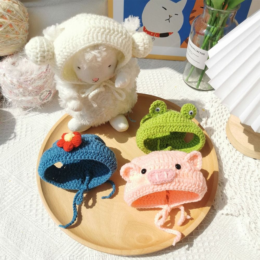 Dog Knitted Hat With Animal-shaped Design