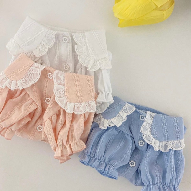 Lace-trimmed Shirt For Dog – Sweet Pastel Colors
