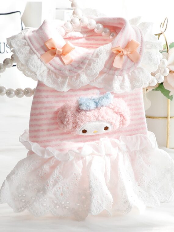 Princess Dress For Dog - Fashion Doll Lace Dress