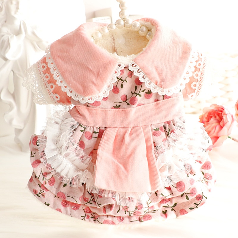 Luxury Dog Clothes – Floral Lolita Dress